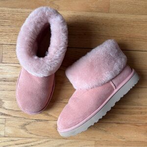 UGG Pink Fur-Lined Women's Boots